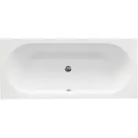 Besco Badewanne Rechteck 170x75 + AcrylSchürze + Kopfstütze, Ablauf & Füße GRATIS | Komplettset 5in1 Original Acryl Wanne Siphon | BADLAND VITAE