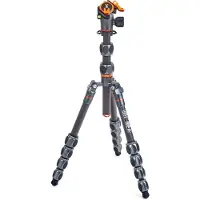3 Legged Thing Pro 2.0 Leo - Ultrakompaktes Reisestativ mit Kugelkopf AirHed Pro LV grau