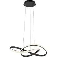 JUST LIGHT Hängelampe Maria, dimmbar, schwarz, für Schlafzimmer, Aluminium, Modern