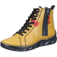 Rieker Schnür-,Zug-u.Schnallenstiefel in gelb/orange, Gr. 38