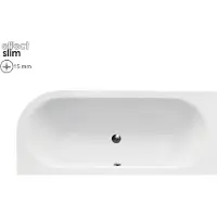 Besco Badewanne Eckbadewanne 160x75 Links mit Styroporverkleidung, Ablauf & Füße GRATIS | Komplettset 4in1 Original Acryl Wanne | BADLAND AVITA SLIM