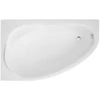 Badland Eckbadewanne Badewanne Marea LINKS 150x100 mit Ablaufgarnitur, Füßen und Styroporverkleidung GRATIS