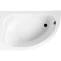 Polimat Badewanne Eckbadewanne 130x85 Links mit AcrylSchürze, Ablaufgarnitur & Füßen GRATIS | Komplettset 4in1 Original Acryl Wanne Siphon | BADLAND STANDARD