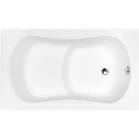 Badland Badewanne Rechteck Aria Plus 120x70 mit Acrylschürze, Handgriffen, Füßen und Ablaufgarnitur GRATIS