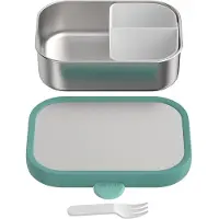 Mepal Campus Edelstahl Bento Brotdose mit Gabel - Cool mint - Vesperdose