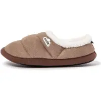 Nuvola . Hausschuhe für Herren Damen rutschfester Sohle warm gepolstert bequem taupe 36-37 - UNVEL
