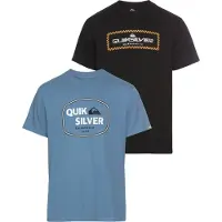 Quiksilver T-Shirt "JUST FRAMED LOCKUP SHORT SLEEVE PACK YM" 2 Stk. Doppelpack mit 2 T-Shirts, Kurzarm, aus Baumwolle