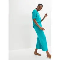 Bonprix Hausanzug Set, aus Baumwolle, Oversize-Passform, gerippte Struktur, weite Hose