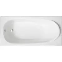 Polimat Badewanne Rechteck 170x75 mit Wannenträger, Ablaufgarnitur & Füßen GRATIS | Komplettset 4in1 Original Acryl Wanne Siphon | BADLAND MEDIUM
