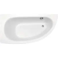 Besco Eckbadewanne Badewanne Milena LINKS 150x70 mit Acrylschürze, Füßen und Ablaufgarnitur GRATIS