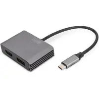 Digitus USB Type-C 4K 2in1 DisplayPort + HDMI Grafik-Adapter, 4096 x 2160 Pixel