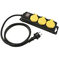 Eurolite Steckdosenleiste 3-fach IP44 sw 5m (30240119)