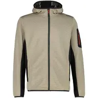 CMP - Jacket Fix Hood with Sleeve Pocket - Fleecejacke Gr 48 beige