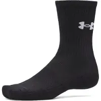 Under Armour Unisex Socken Performance Cotton 3p Crew 6009685-008 47.5-50.5 - Black/White - 47.5-50.5