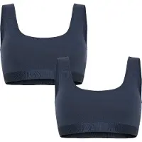 FILA Bügelloser BH , Damen, Gr. L, N-Gr, navy, Obermaterial: 95% Baumwolle, 5% Elasthan, BHs Bügelloser BH, elastisches Unterbrustband, Baumwollmix