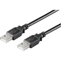 Microconnect USBAA1B, 1 m, USB A, USB A, USB 2.0, Schwarz