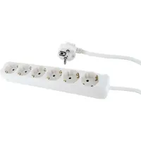 Schwaiger STSL0614, 1,4 m, Drinnen, Typ F, Typ F, IP44, Weiß