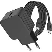 BigBen Interactive , USB-Ladegerät C 25W Power Delivery + USB-C / USB-C Kabel, Schwarz
