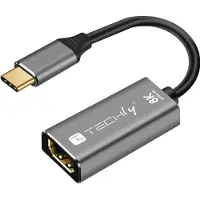 Techly IADAP-USBC-HDMI8, 3.2 Gen 1 (3.1 Gen 1), USB Typ-C, HDMI-Ausgang, 7680 x 4320 Pixel