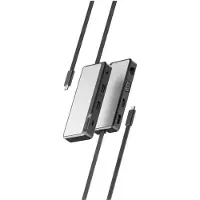 Alogic Fusion Pro NEXUS, Kabelgebunden, USB 3.2 Gen 1 (3.1 Gen 1) Type-C, 100 W, 3,5 mm, Grau, 4K Ultra HD