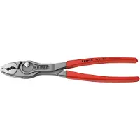 Knipex TwinGrip Front- und Seitengreifzange mit rutschhemmendem Kunststoff überzogen grau atramentiert 250 mm - 8201250