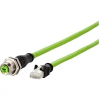 Metz BTR 142M4D25050 Verbindungsleitung M12 D-kodiert 5, 0 m Buchse gerade - RJ45 Stecker ge