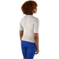 Bauerfeind Funktionsshirt "COMPRESSION SHIRT SHORT SLEEVE", Damen, Gr. XL, silber (silber grau), Obermaterial: 90% Polyamid, 10% Elasthan, Shirts Funktionsshirt, mit gezielter Zonenkompression