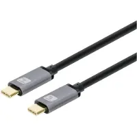 Techly EFB ICOC-MUSB322-CM-010 USB3.2 Gen.2 Kabel Stecker Typ-C - Stecker USB Typ-C Schwarz 1 m ICOCMUSB322CM010