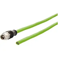 METZ CONNECT 142M2X10050 M12 Network cable, patch cable CAT 6A S/FTP 5.00 m Green PUR coating, Acid-resistant, Ozone-resistant, UV-resistant, Suitable for drag