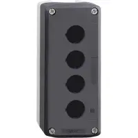 Schneider Electric XALD04 Leergehäuse, Harmony XALD, Kunststoff, dunkelgrau, 4 Bohrungen, 22mm