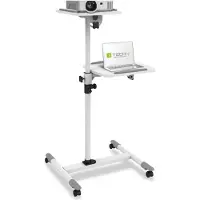 EFB Elektronik ICA-TB-TPM-6 Flexible Universal Trolleys für Notebook / Beamer, 85-110 cm, weiß ICATBTPM6