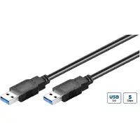 Microconnect USB3.0AA5B, 5 m, USB A, USB A, USB 3.2 Gen 1 (3.1 Gen 1), Schwarz