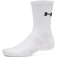 Under Armour Unisex Socken Performance Cotton 3p Crew 6009685-100 42-47.5 - White/Ultimate Black - 42-47.5