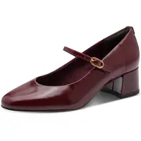 Tamaris Damen Mary Jane Leder Pumps mit ANTIslide Technologie 1-22311-43, Größe:41 EU, Farbe:Rot