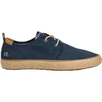 Pepe Jeans für Herren. PMS100007 Espadrilles Port Casual navy (44), Blau, Stoff, Wohnung, Schnürsenkel, Lässig