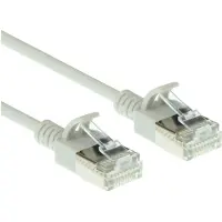 ACT Graues 5 Meter langes LSZH-U/FTP-Cat-6a-Datencenter-Slimline-Patch-Kabel mit RJ45-Anschlüssen und Knickschutz, 5 m, Cat6a, U/FTP (STP), RJ-45, RJ-45, Grau