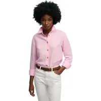 Superdry für Damen. W4010587A Premium Slim Hemd rosa (XXS), Lässig, Leinen, Langarm