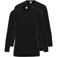 Ammann Unterhemd "2er Pack Shirt 1/1 Arm Day Classic", Herren, Gr. 7, N-Gr, grau (anthrazit), Obermaterial: 75% Baumwolle CO. 25% Polyester PES., Unterhemden Unterhemd
