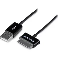 StarTech.com .com 3m Dock-Connector auf USB Kabel für Samsung Galaxy Tab - Lade- / Sync-Kabel, Schwarz, USB A, Samsung 30-pin, 3 m, Männlich, Männlich