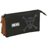 Safta One Piece 22x12x3 Cm Triple Mäppchen Schwarz Mann Schwarz One Size