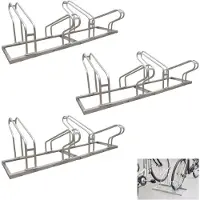 Baumarktplus Fahrradständer für 12 Fahrräder höhenversetzt 420 x 45 cm Stahl feuerverzinkt grau 6x2 Bodenparker Reihenparker