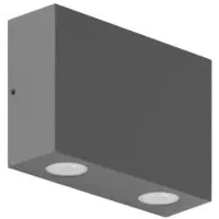 Brumberg 65241103 LED-Wandanbauleuchte 230 V AC, 50 Hz, 4 x 1 W, 3.000 K, graphit struktur, IP54