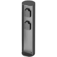 Brumberg 65421100 Anschlusssäule 230 V AC, 50 Hz, graphit struktur, IP44, Gesamtleistung max. 3.6