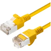 Microconnect V-FTP6A0025Y-SLIM, 0,25 m, Cat6a, U/FTP (STP), RJ-45, RJ-45, Gelb