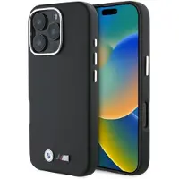 BMW Etui M Glatt Voll gewickelt Metall Magsafe Na Iphone 16 Pro Max - Czarne