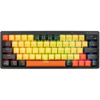 Tracer EVO2, Verkabelt & Kabellos, USB + RF Wireless + Bluetooth, Mechanischer Switch, QWERTY, RGB-LED, Schwarz, Orange, Gelb