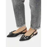 Tamaris Damen Pumps Leder mit Schnallen 1-29410-46, Größe:39 EU, Farbe:Schwarz