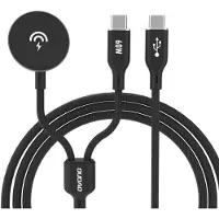 Dudao A12MaxC PD60W 2-in-1 Ladegerät für Apple Watch / USB-C - Schwarz
