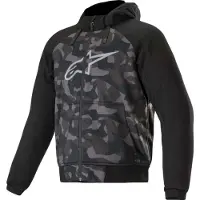 Alpinestars Chrome Camo Sport Motorrad Zip Hoodie, schwarz/camouflage, S