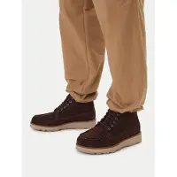 Timberland für Herren. TB0A6CEPEIV1 Britton Mills Chukka Lederstiefel dunkelbraun (45.5), Wohnung, Schnürsenkel, Lässig, Draußen